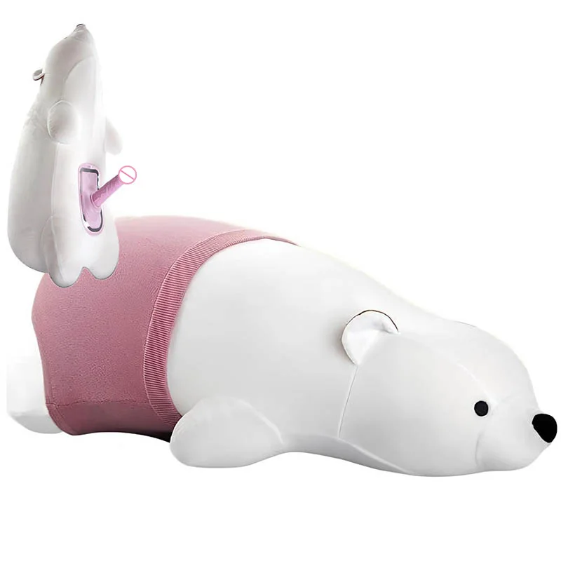 Stuffed Bear Dildo Pillow Sex Doll Masturbation Toys Remote Control Heating  Function Automatic Thrusting Dildo for Women Couples