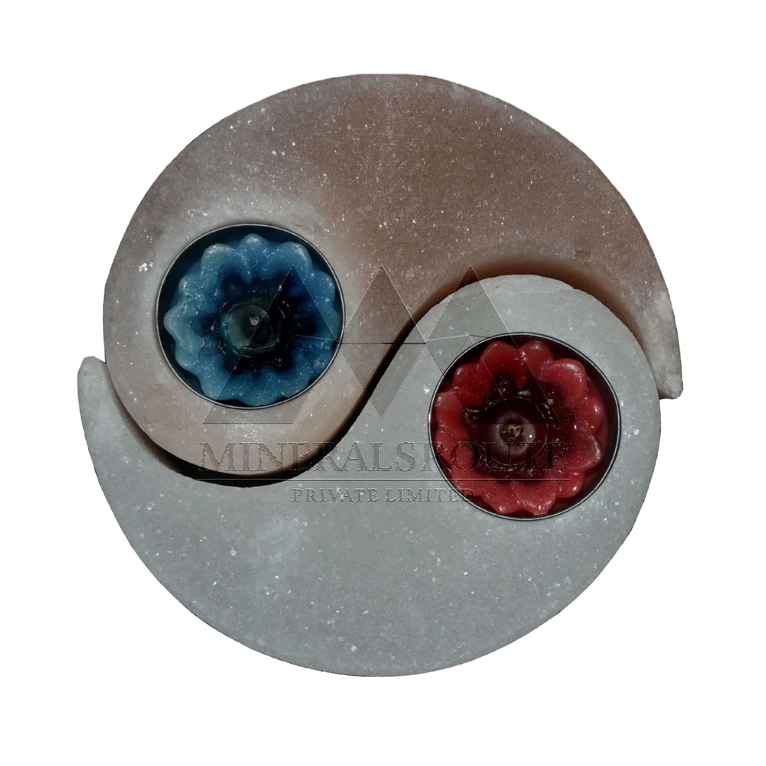 Handmade And Shaped Yin Yang Tealight Candle Holder / Yin Yang Salt