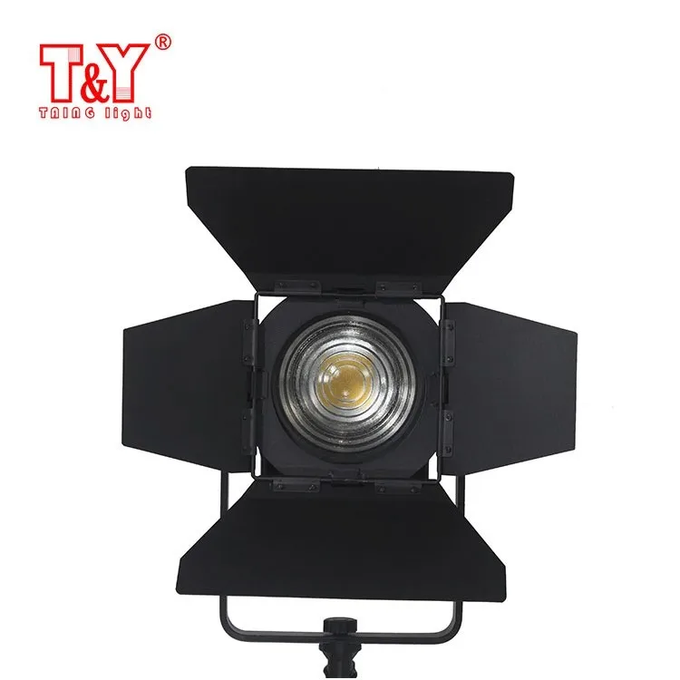 TV studio DMX/ remote control 100W COB LED fresnel lens video spot lights