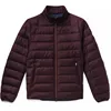 Burgundy Quilted Rain System Wool and Silk-Blend Down Jacket