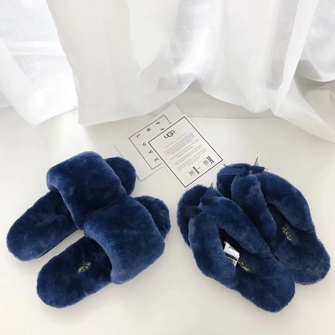 Wholesale winter Women's fur  slippers for indoor and outdoor