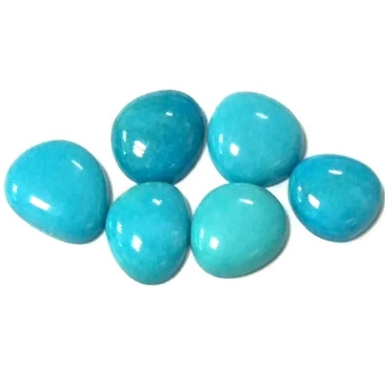 One Round Shaped 100% Natural Sleeping Beauty Turquoise Cabochon 12mm 