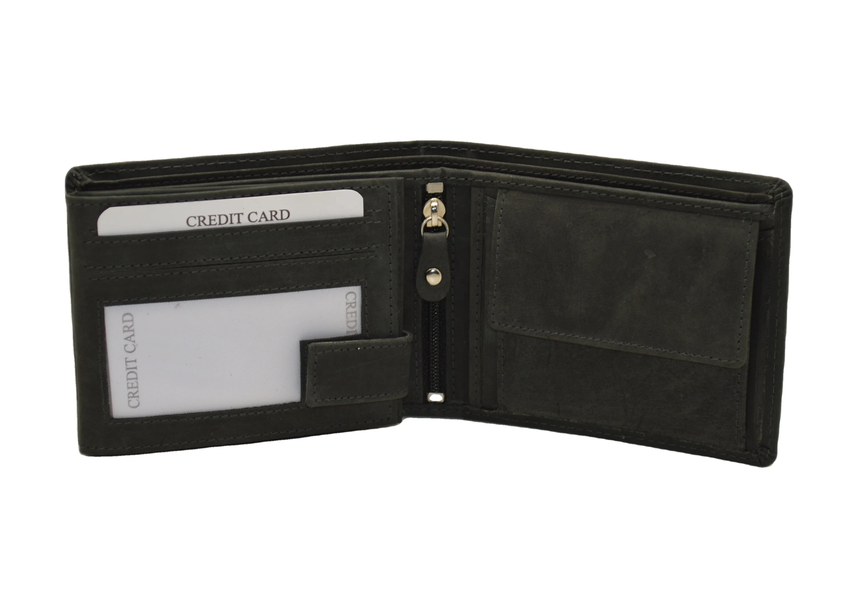 Custom Crazy Horse Wallet For Men Bifold Genuine Leather Wallets