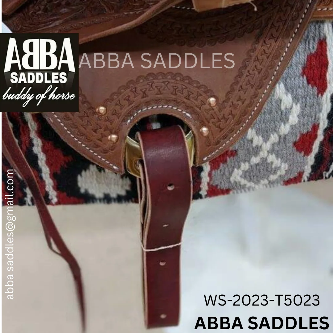 Hand Carved Western Saddle Best Quality Handmade Customized Color