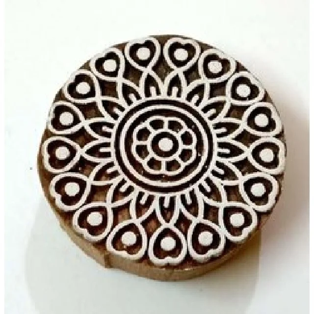New Arrival Wooden Blocks Printing Henna Craft Paper Stamp Fabric