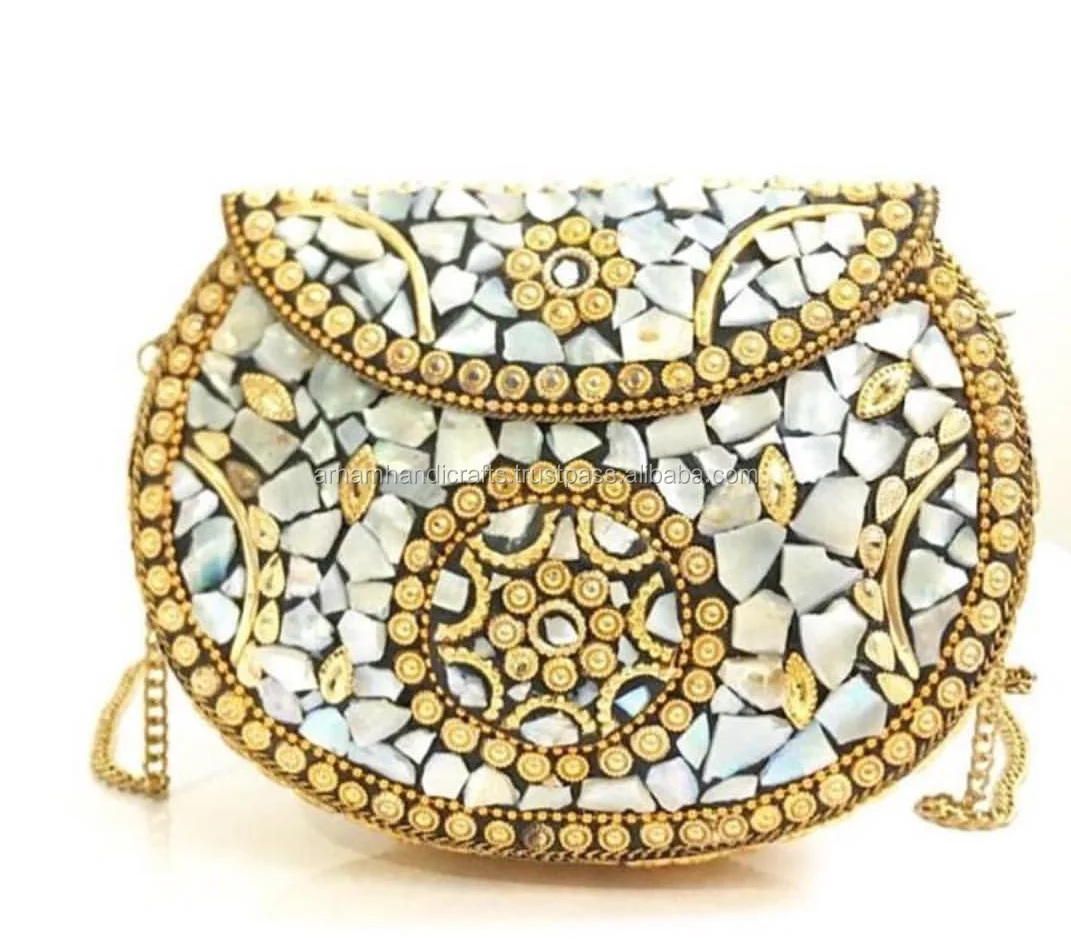 Mirror Metallic Ball Chain Frame Bag main image 0