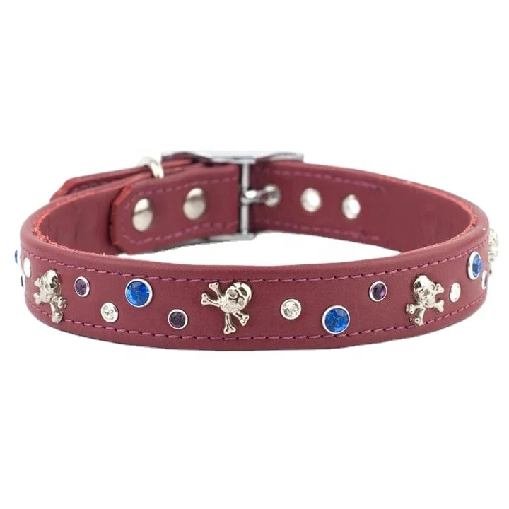 Personalized 100% Genuine Leather Dog Collar With New Fancy Studs ...