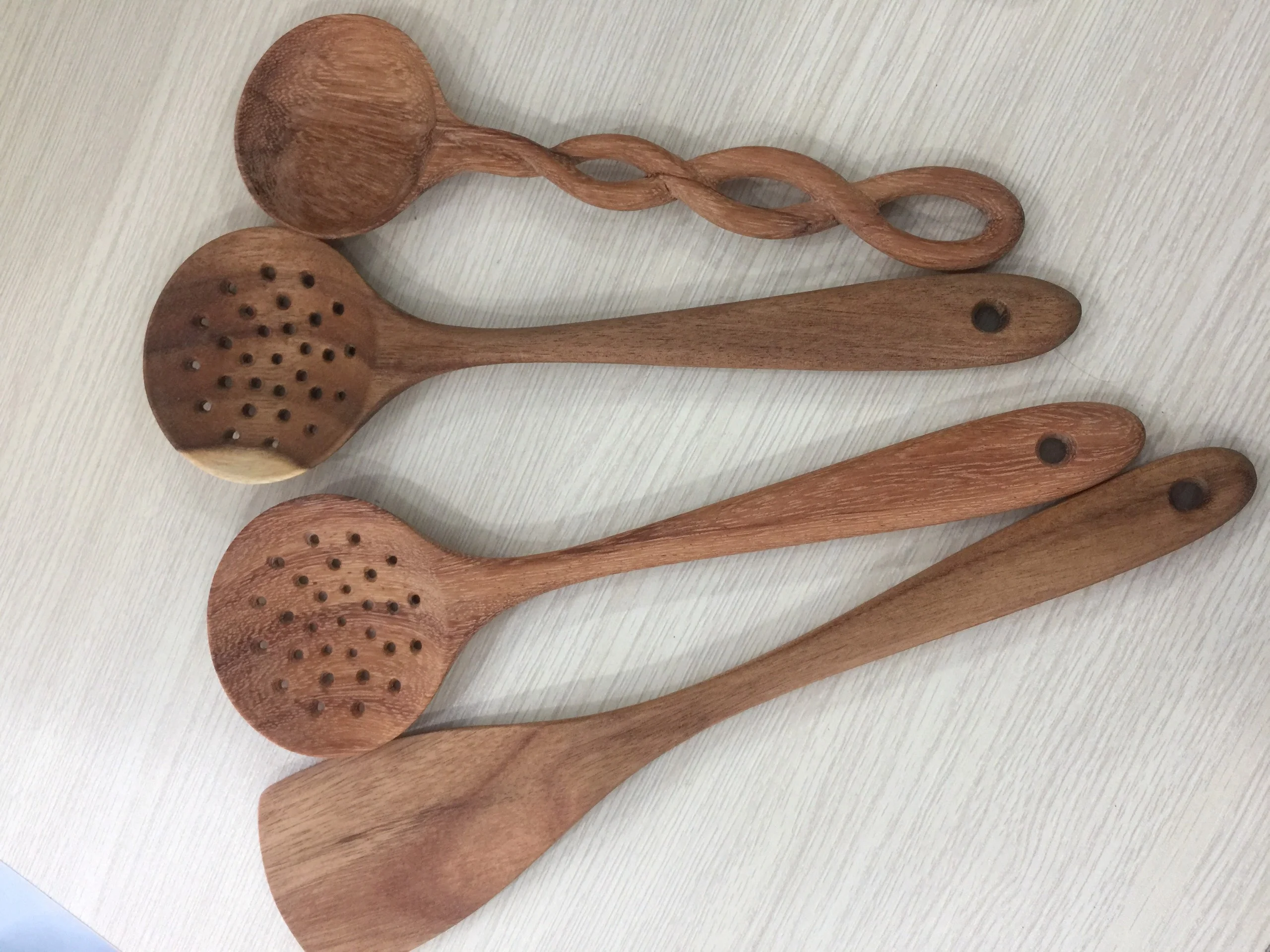 Handmade Wooden Heart Spoon Set Anniversary Gift For Wife,Custom ...