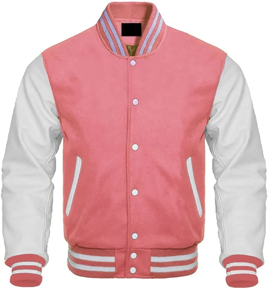 Varsity Jacket Oem Embroidery Chenille Patches Custom Logo Letterman Jacket Baseball Lather