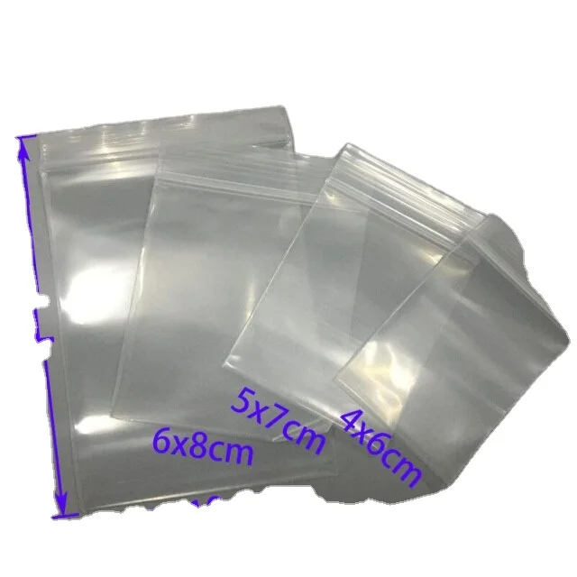 Factory Zipper Pe Degradable Self Sealing Ldpe Transparent Clear ...