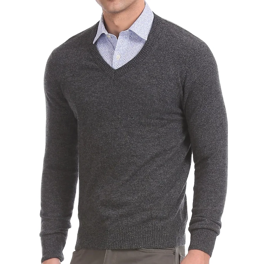 Cheap Price Custom Design Men's Knitted Businessman Pullover Casual