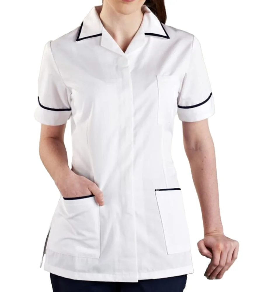 Custom Slim Fit Basic Medical Uniforms Overall Nurses Uniform With Cap
