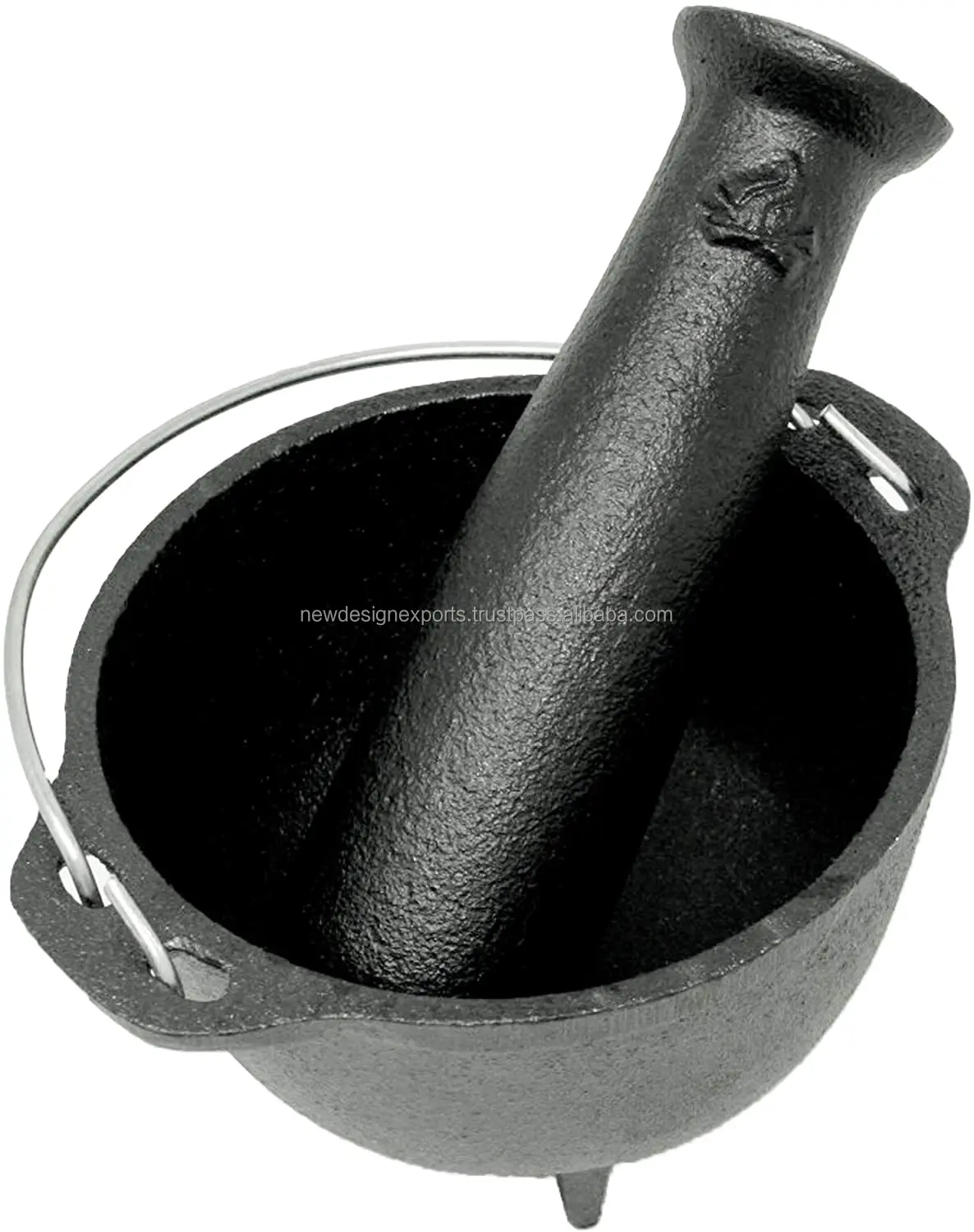 Gusseisen Mörser Und Stößel Werkzeugset,Gewürz Kräuter Mühle (große