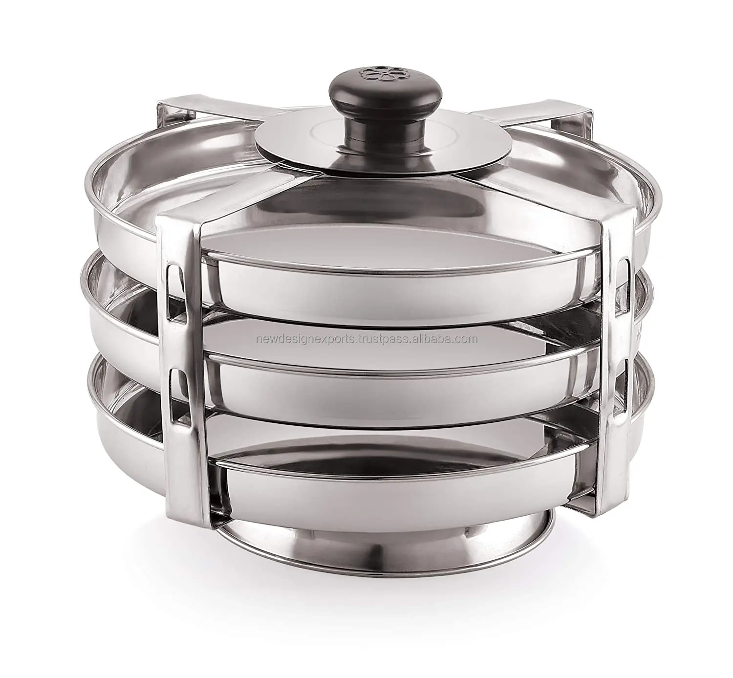 4 Plates Stainless Steel Dhokla Stand Thatte Idli Stand Can Be Used