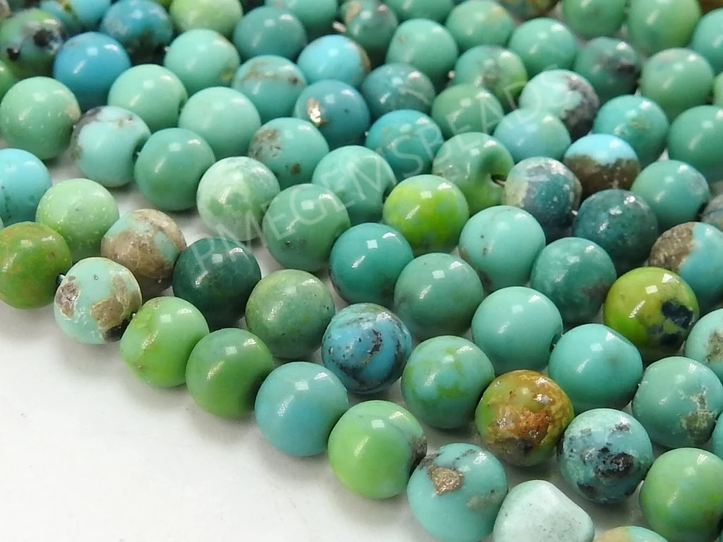 Arizona Turquoise Smooth Sphere Ball Round Beads/roundel/loose Stone/for Making Jewelry