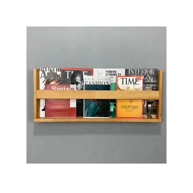 Modern Wall Mounted Magazine Rack Wooden Letter Rack Wall Hung Wooden
