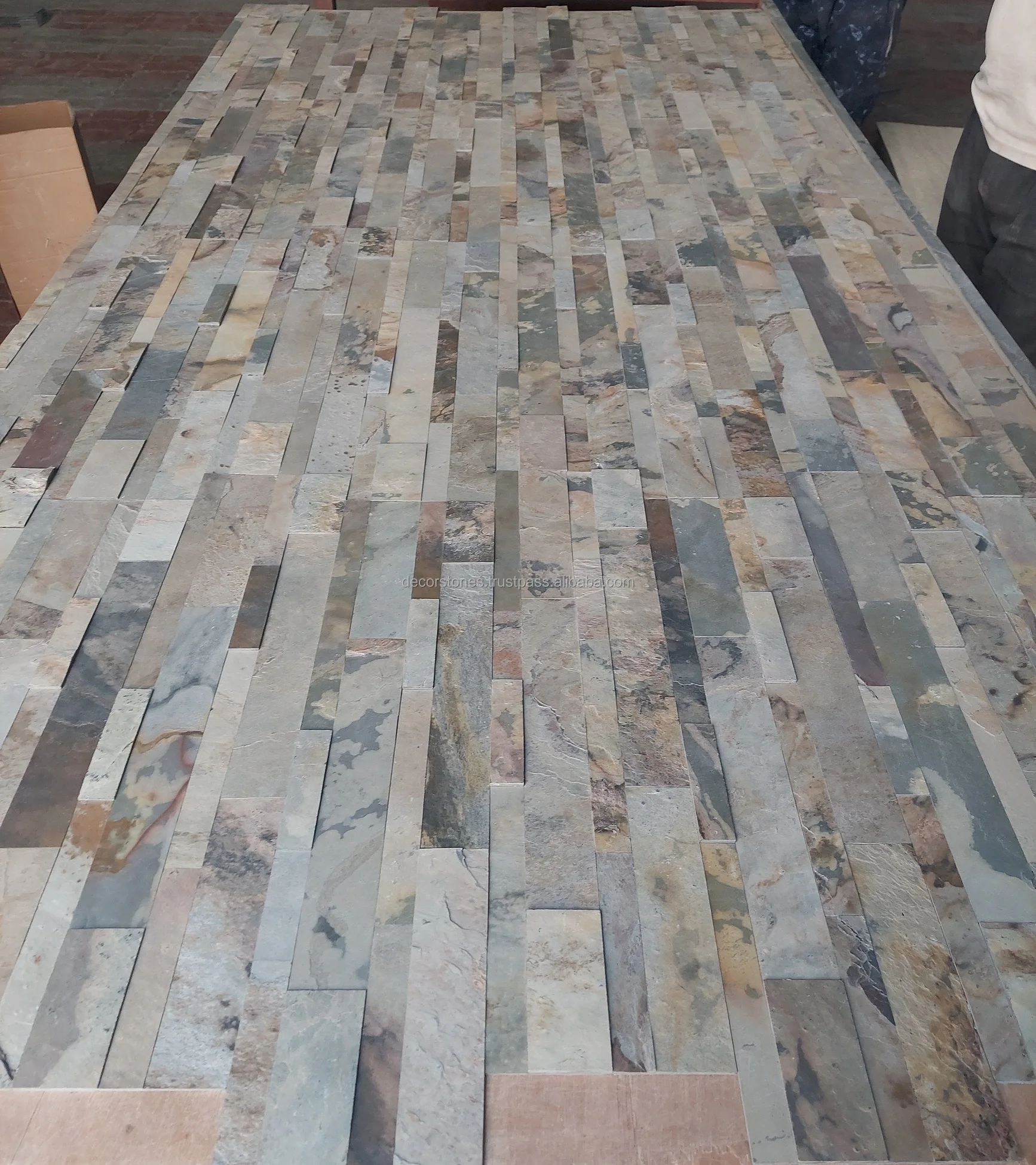 New Product Indian Autumn Slate Flexible Thin Stone Veneer Decorative