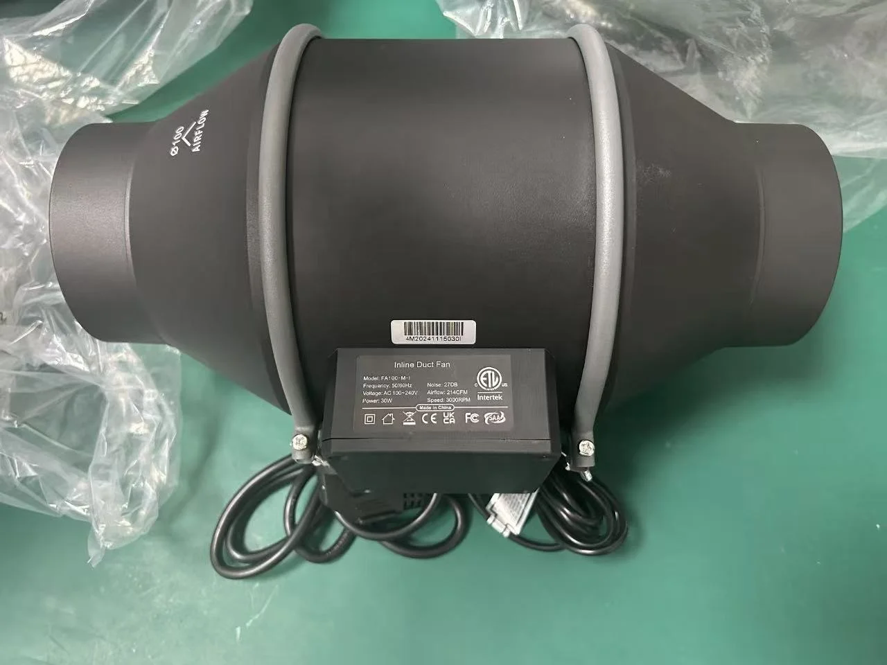 Inline Duct Ventilation Fan, Centrifugal, HVAC, Plastic - detail 4
