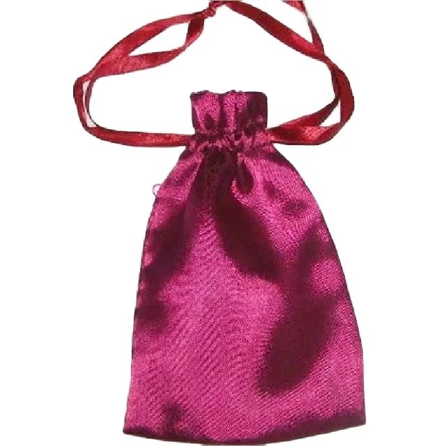 Made In India Simple Shining Satin Drawstring Pouch Clothing Pouch Bag