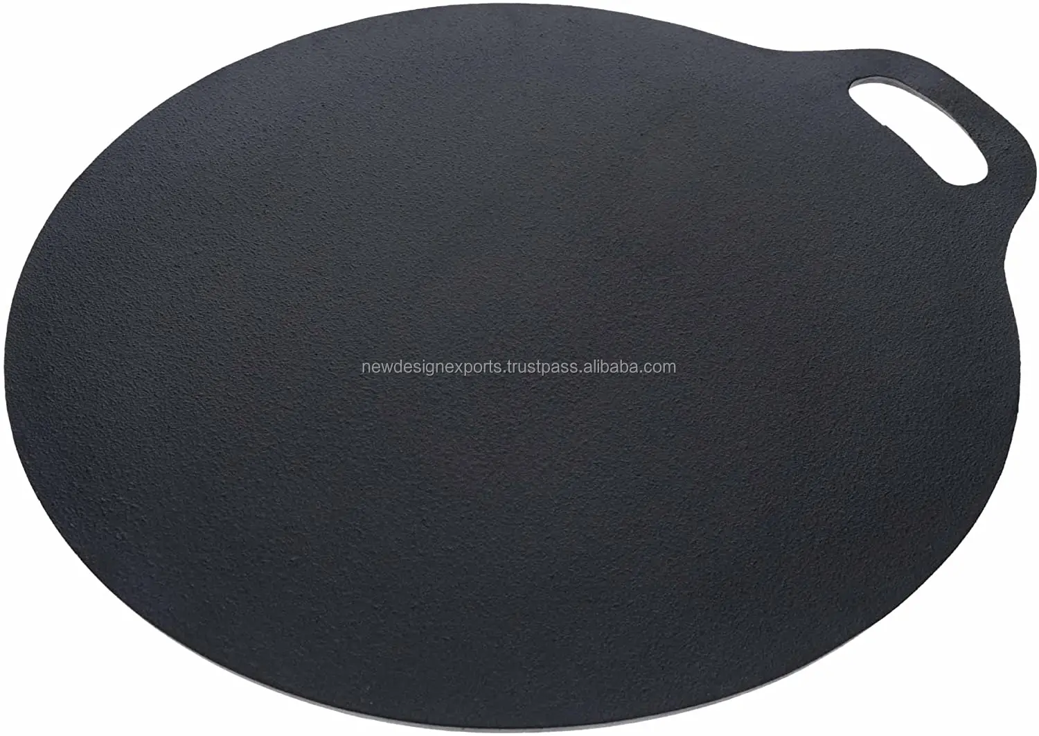 12 Inches Cast Iron Tawa / Pan With Single Handle Cast Iron Pizza Crepe
