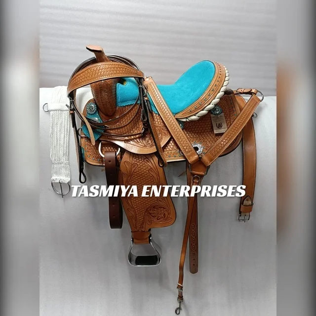 Wholesale Custom Leather Horse Saddle Western Barrel Horse Tack Set