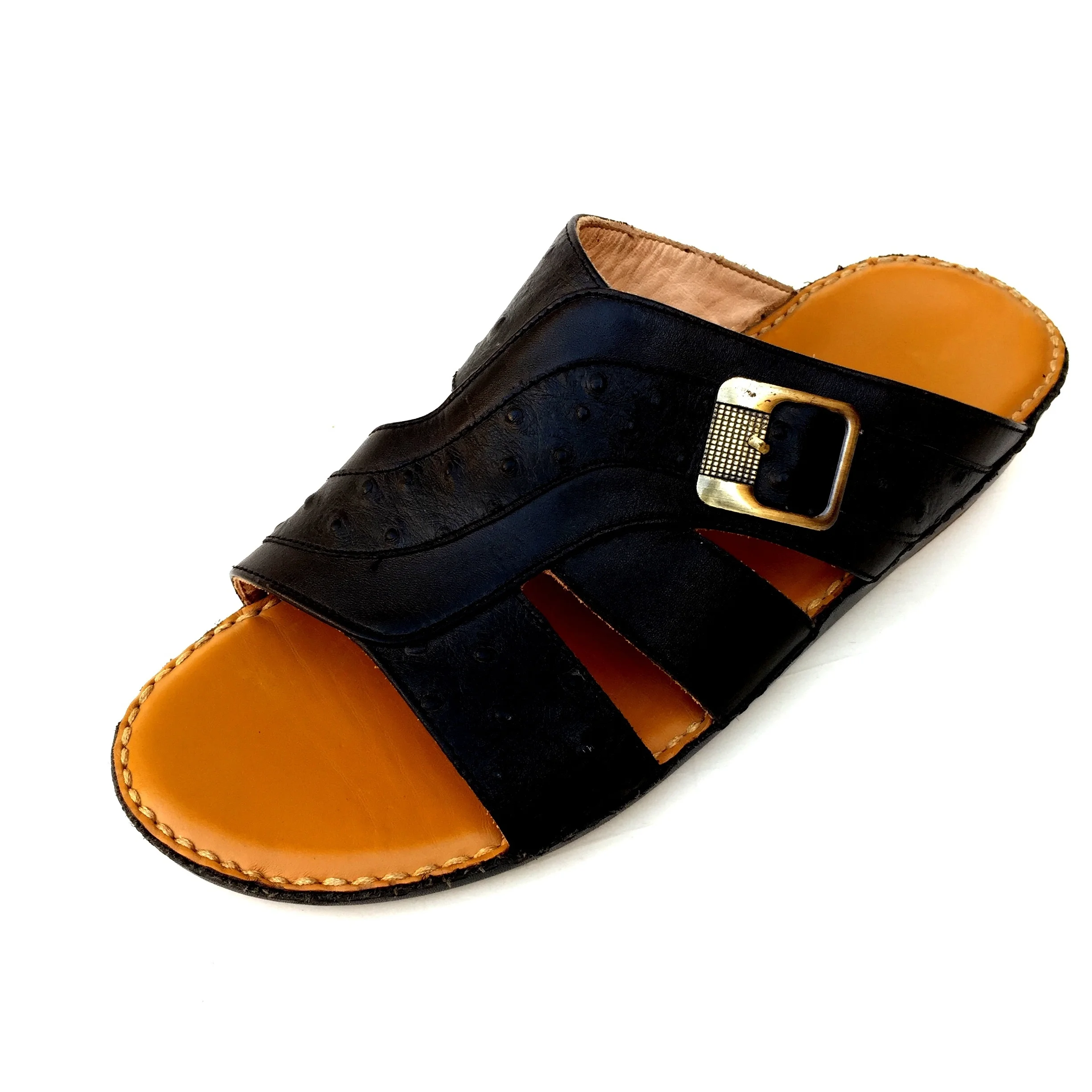 Italian Leather Sandals For Men Pu Sole Gulf Footwear Men Shoes Leather Shoes Arabic Sandals 