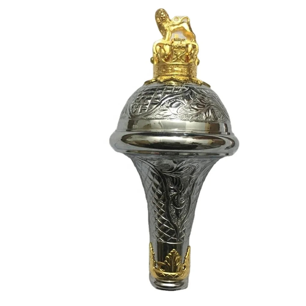 Drum Major Mace Staff Stave Lion Gold & Nickle Sliver 3 Cane Drum Major