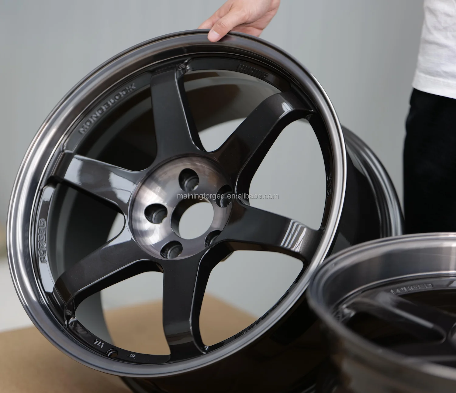 MN Forged Volk Racing TE37 SL Black Wheels – 6061-T6 Aluminum