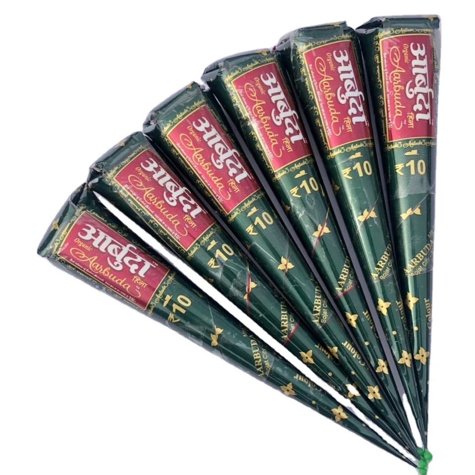 10% Natural Arbuda Herbal Henna Cone Natural Organic Wedding Mehandi ...