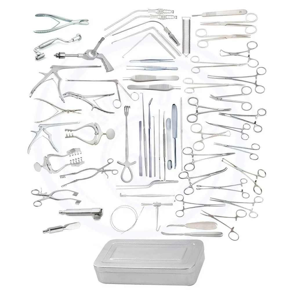 Basic Craniotomy Instruments Set Of 107 Pieces Stainless Steel General