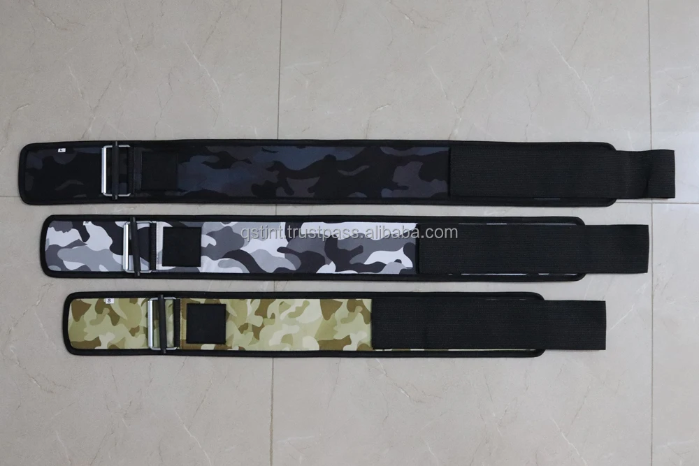 Custom Logo Self Locking Nylon Weightlifting Belt Gym Fitness