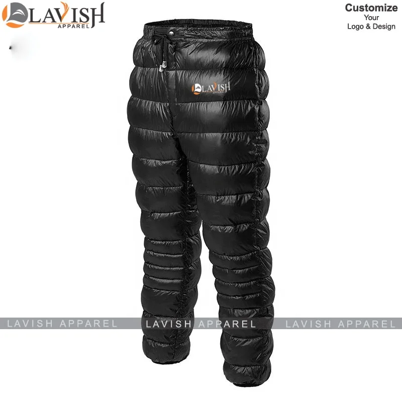 Customized Men Waterproof Puffer Padded Pants Water Repellent Windproof