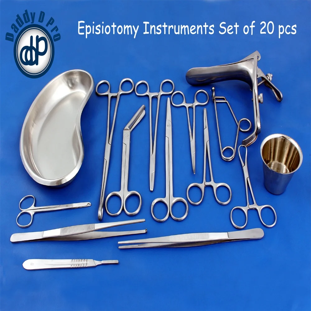 Episiotomy Instruments Set Of 20 Pcs Stainless Steel Episiotomy