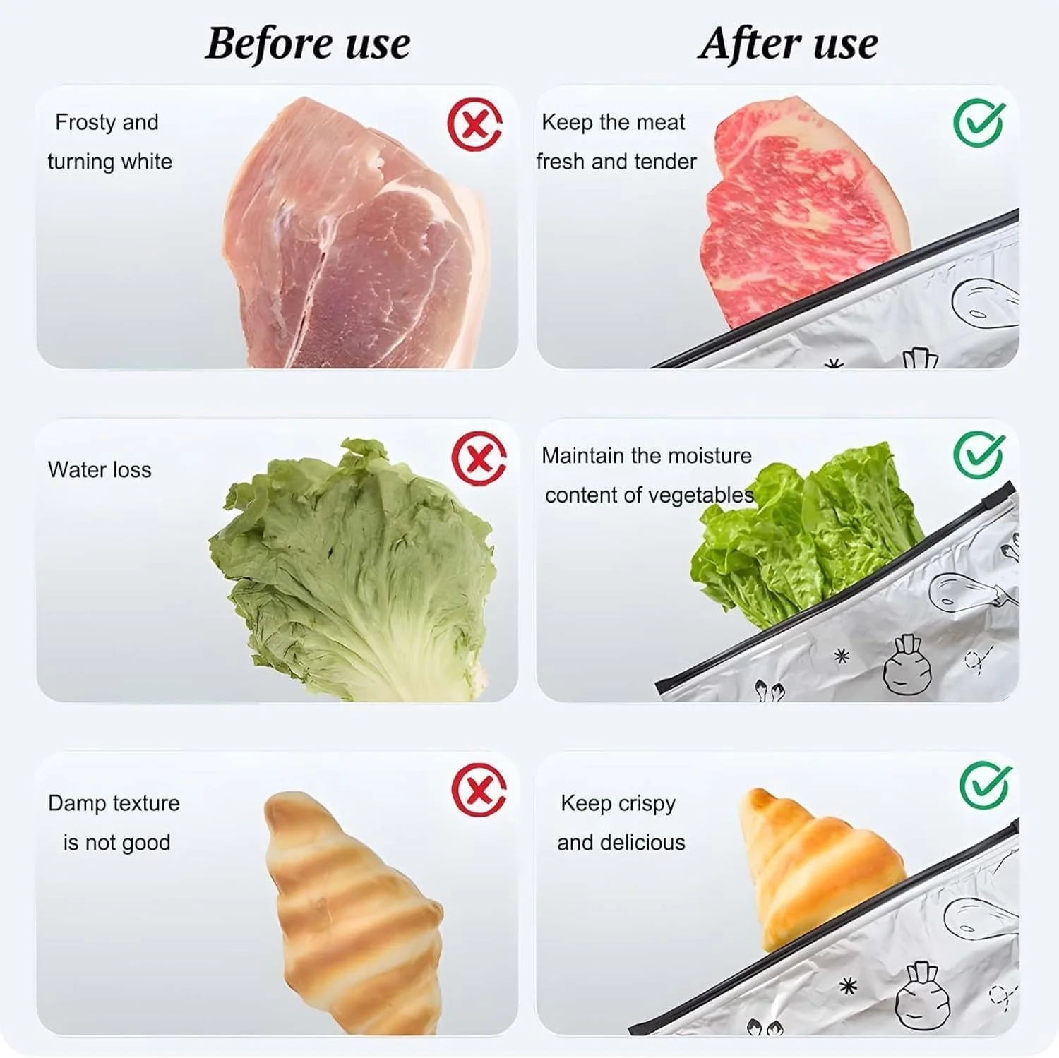 Keeps Meat & Vegetables Fresh