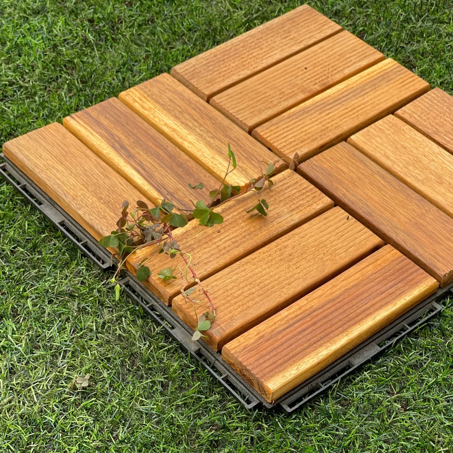 In Door Out Door Teak - Acacia Wood Decking Tiles 12 -20 Slats Anti ...