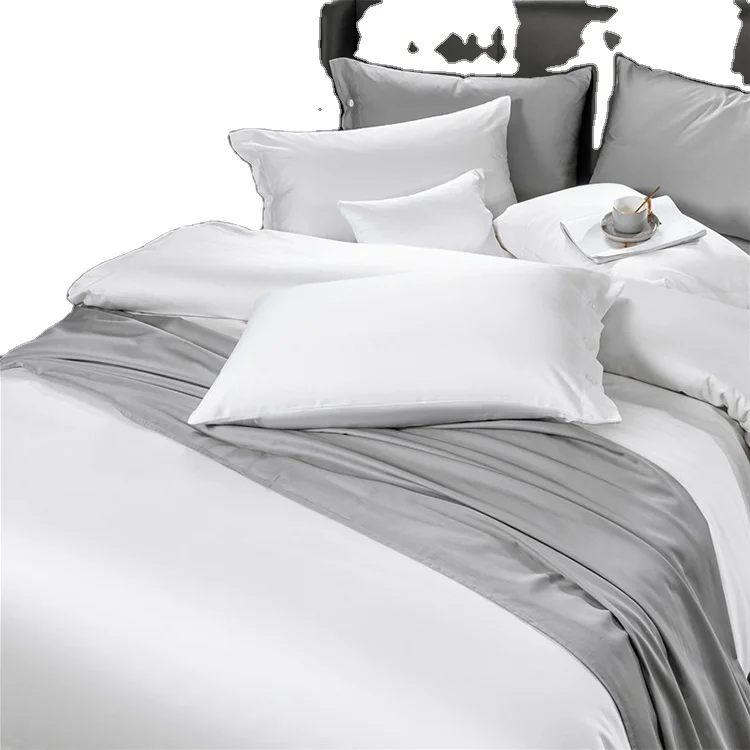 Custom Wholesale 100 Cotton Embroidery Hotel Linen Duvet Cover Flat