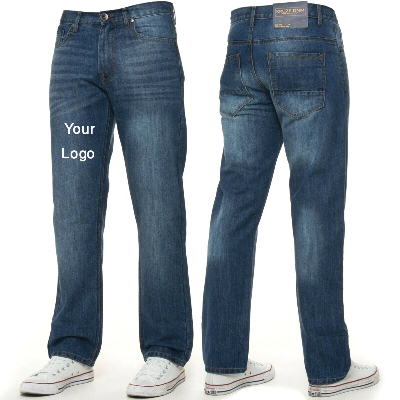 Wholesale Cheap Price Customization Logo Stretch Denim Men Jeans Pants