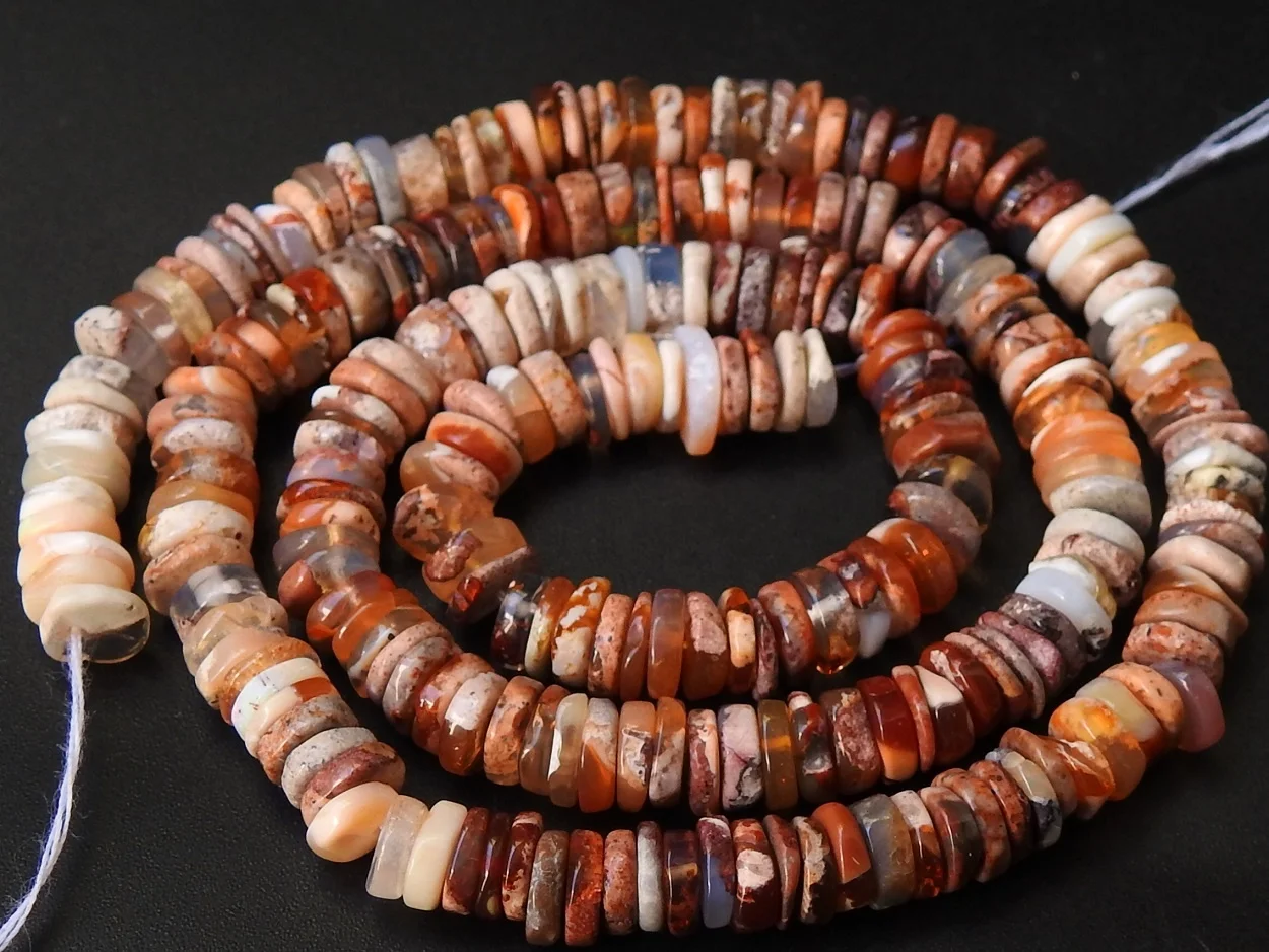 Mexican Opal Smooth Tyre Coin Button Shape Beads Wholesale Price New