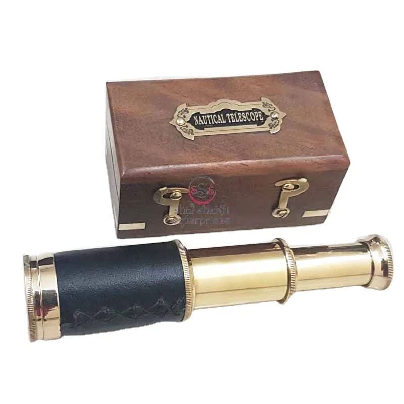 Functional Brass Telescope 6" Nautical Marine Solid Spyglass Collectible Gift 