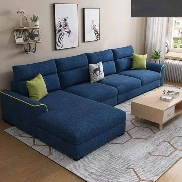 Modern L Shape Fabric Upholstered Sectional Sofa Set Sofa Set Luxury ...