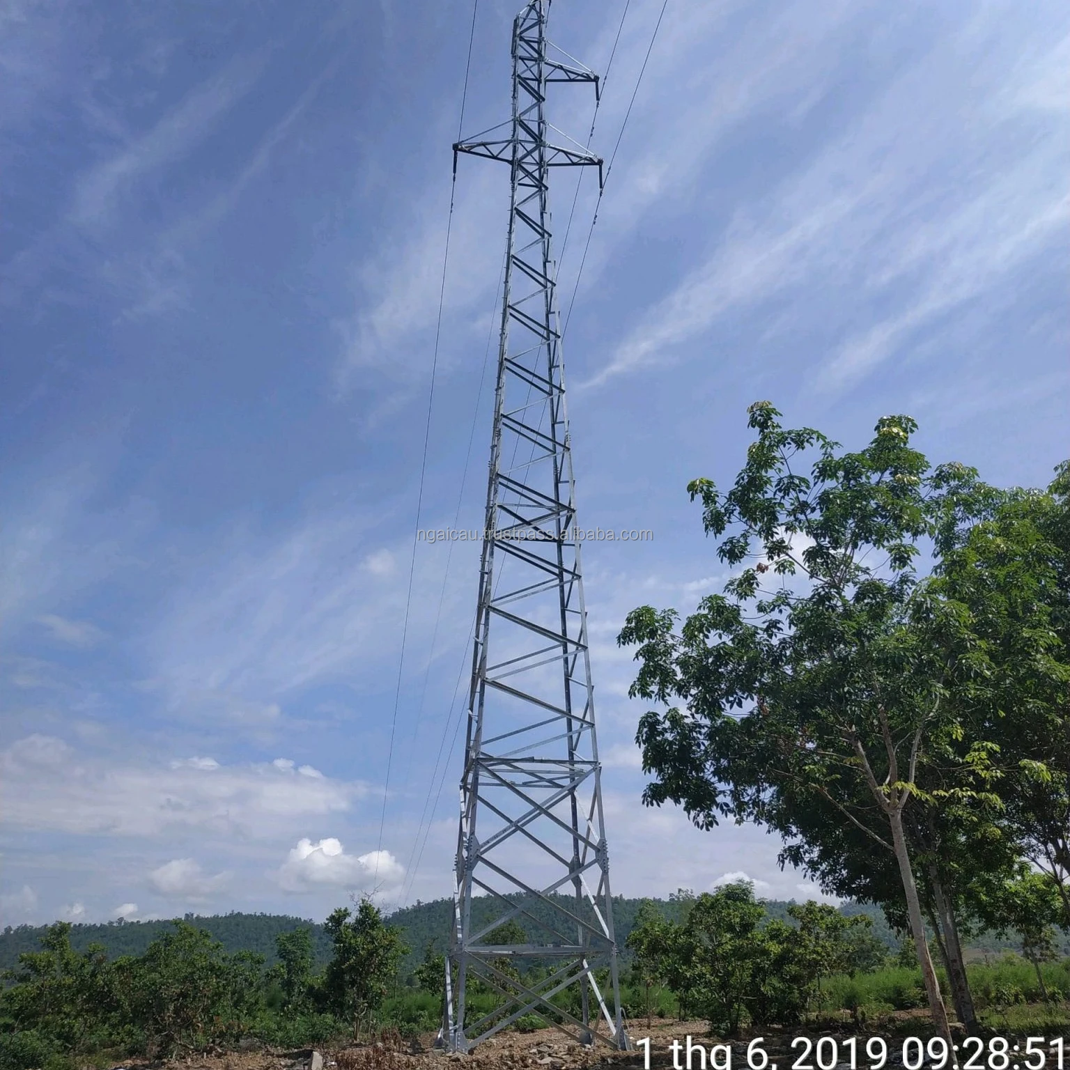 From Viet Nam Manufacture Power Transmission Line Galvanized Steel Tower Steel Lattice Tower