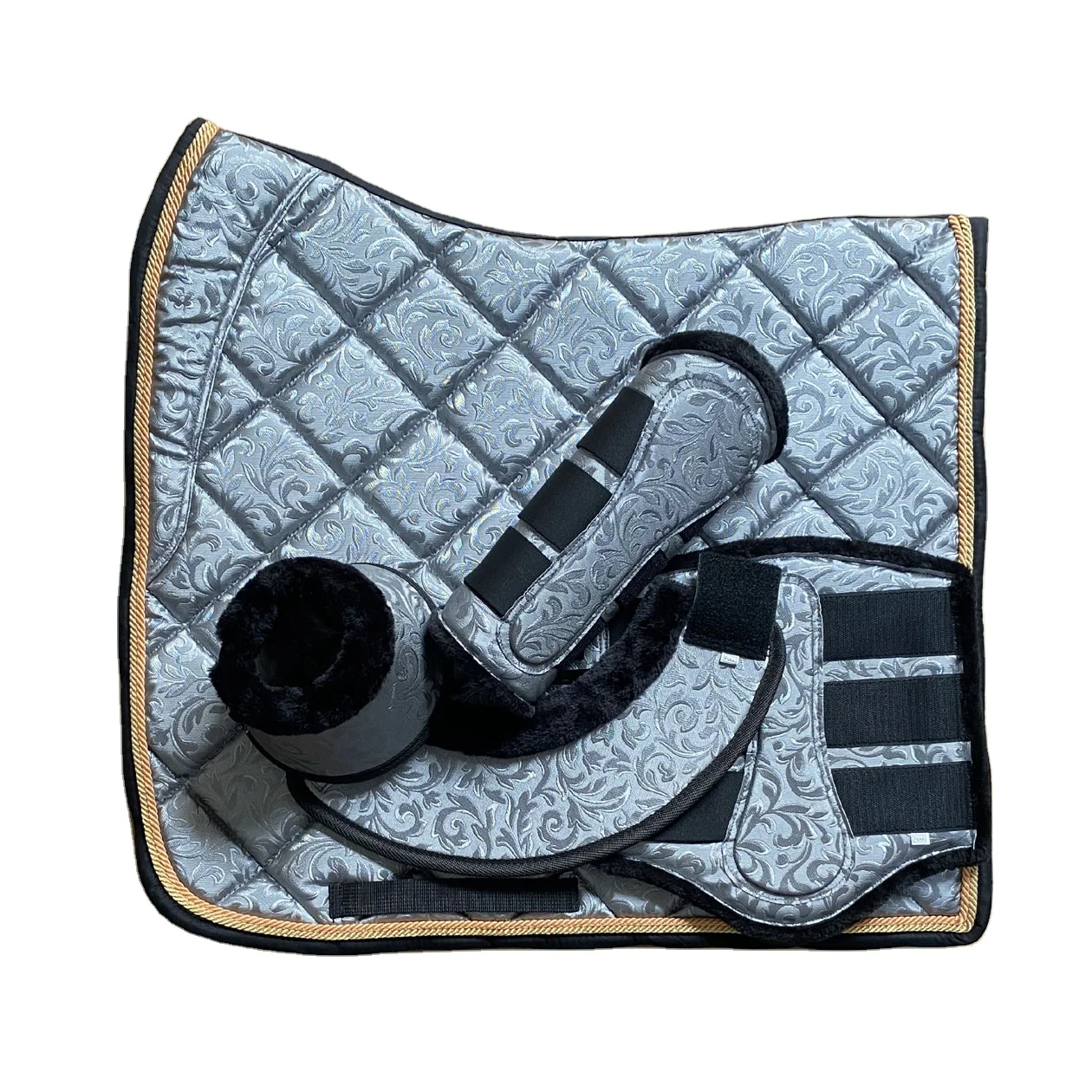 Luxury Horse Saddle Pads Flourish Fabric Washable Saddle Pad With