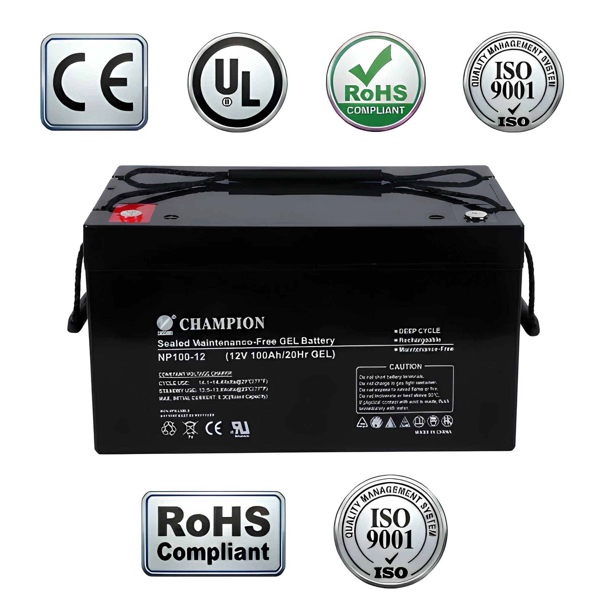 AGM battery mounted horizontally in marine engine bay with vibration-dampening rubber mounts