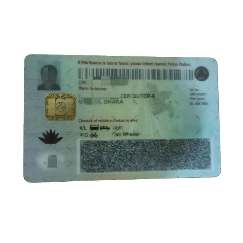Uv Card With Transparent Window For Auto Driver License Europe .uk .usa