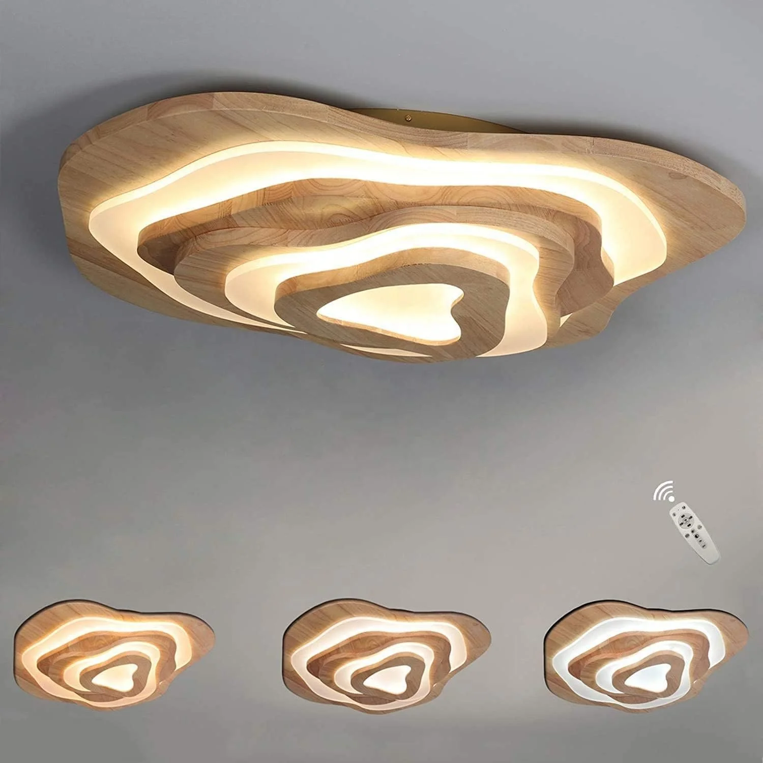 The New 3 Storey Wooden Ceiling Light Fixtures For Living Room Bedroom