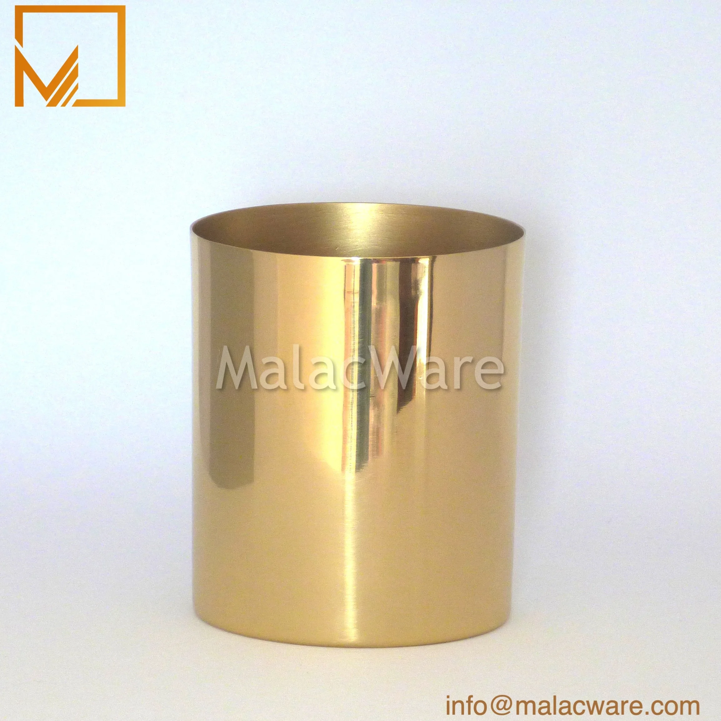 Best Seller Candle Jar Logo Engraving Brass Candle Vessel Container Jar