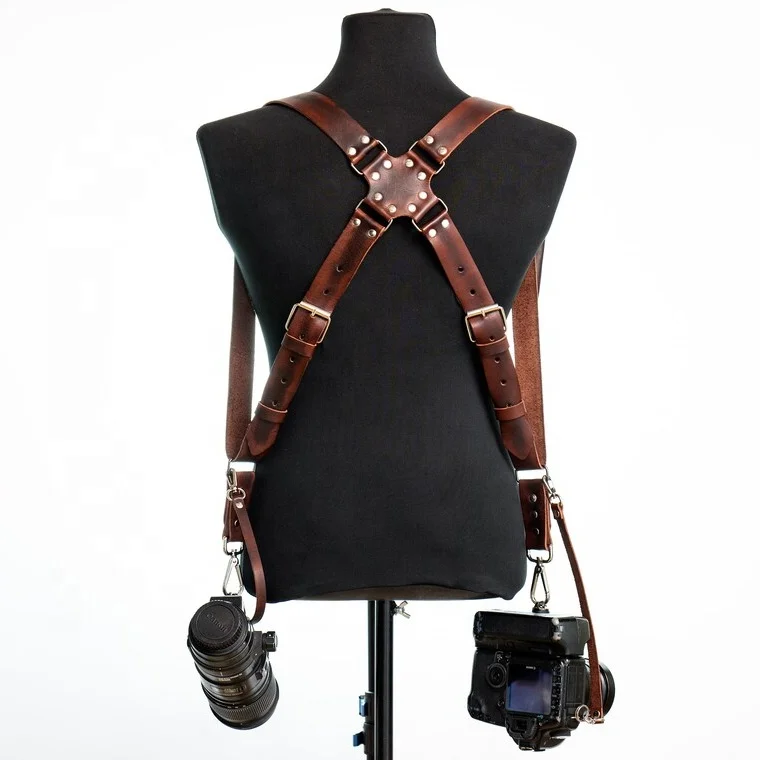 Genuine Leather Camera Shoulder Neck Strap Camera Custom Logo Genuine