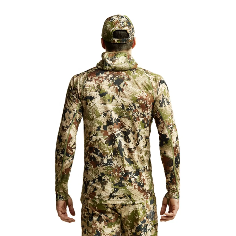 2021 New Custom Hunting Camouflage Bases Layers Mid Weight 1/4 Zip