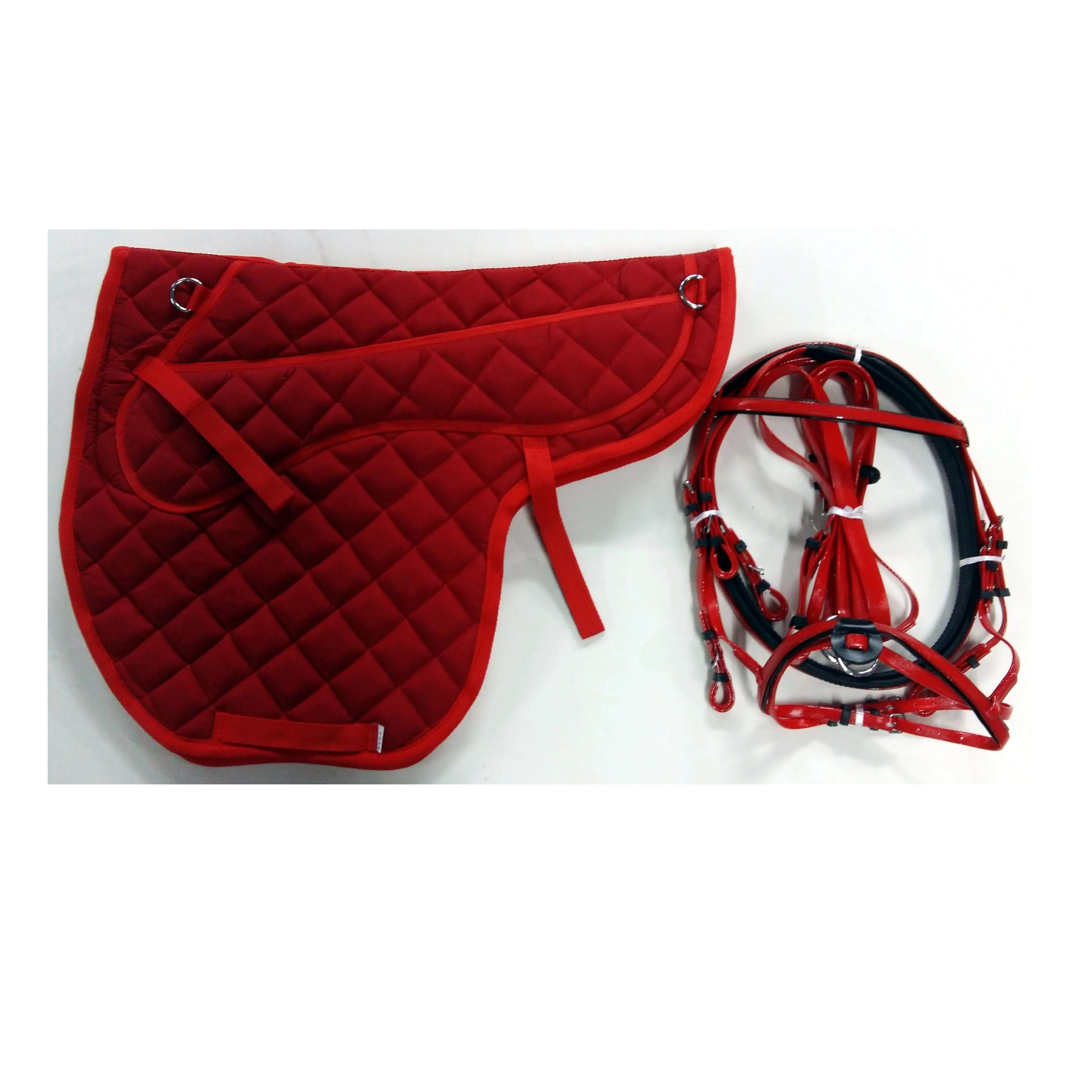 Jumping Horse Saddle Pad Inside Mink Fur Padded With Matching Pvc