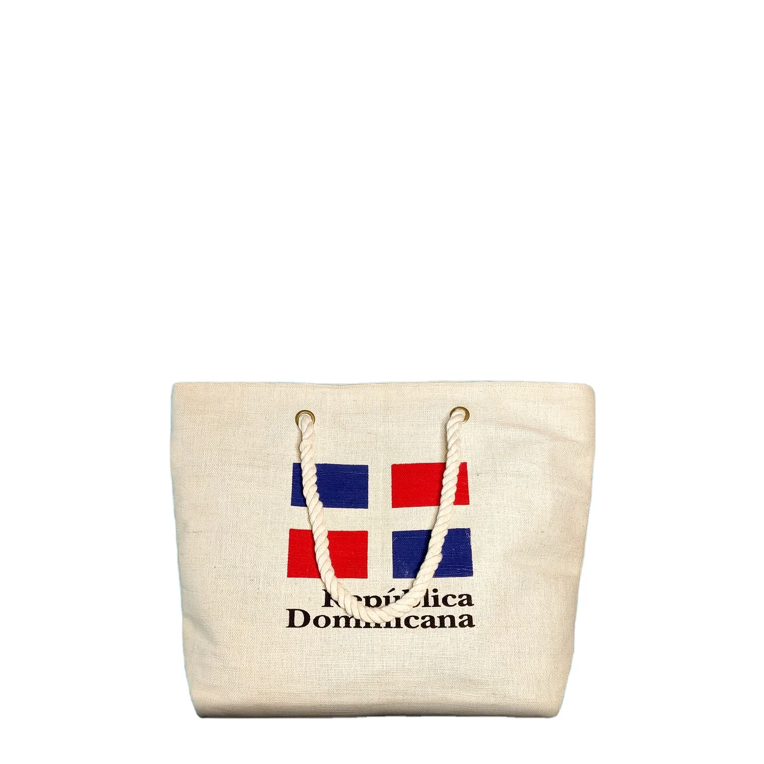 Jute Cotton Mix Fabric Bright Digital Printed Factory Making Custom